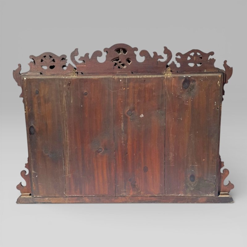 Antique 19th Century Chippendale Style Carved Mahogany & Gilt Wall Mirror - Image 12